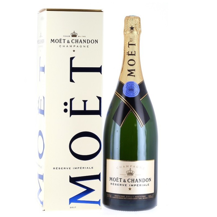 Champagne Moët & Chandon Réserve Impériale Brut 150 cl et son étui.